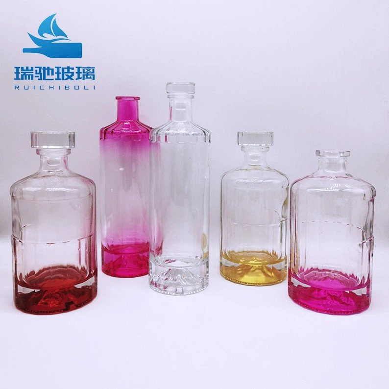 colored glass wine bottles