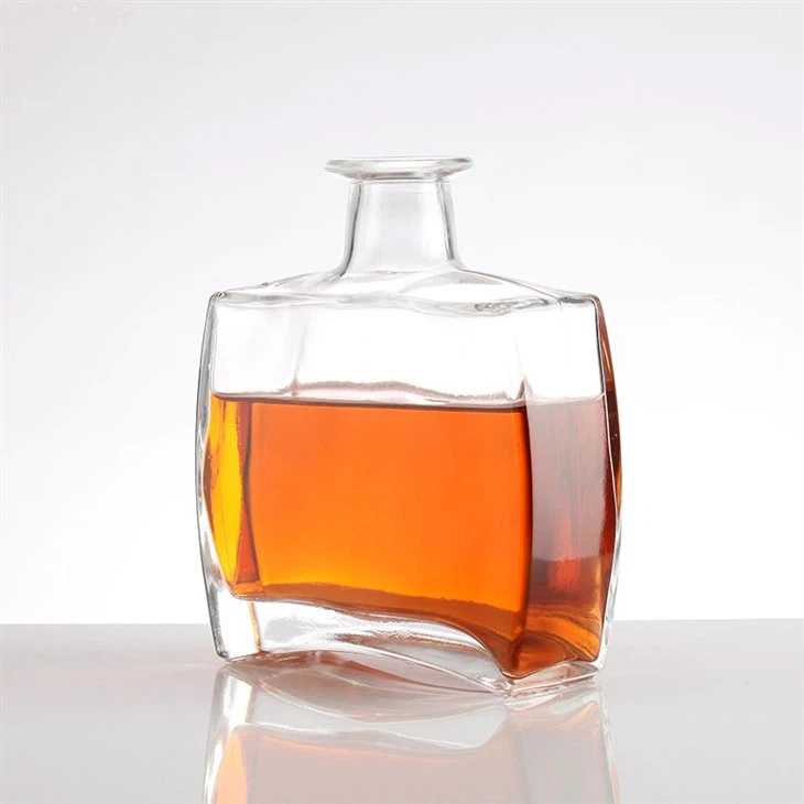 Creative Unique Spirits Custom Logo Glass Bottle