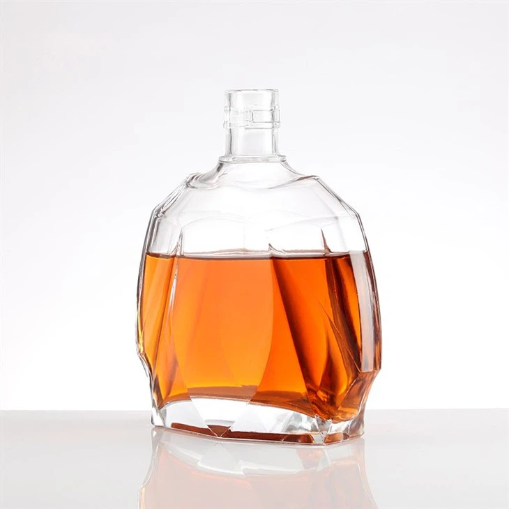 Creative Unique Spirits Custom Logo Glass Bottle
