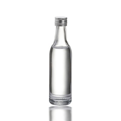 50 ml malé sklenené alkoholové fľaše