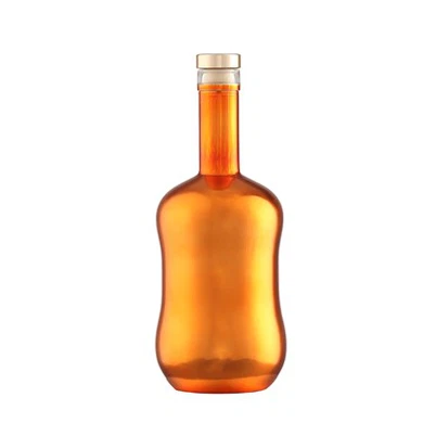 Kvalitnejšia zlatá fľaša na víno s dlhým hrdlom 700 ml